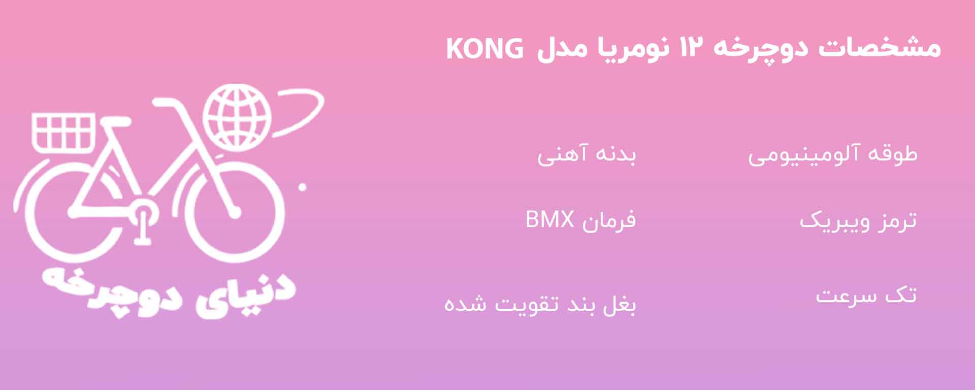 دوچرخه نومریا مدل KONG سایز 12 